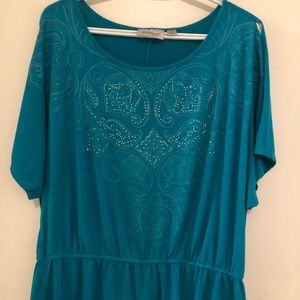 Avenue women’s blouse cold shoulder sleeves